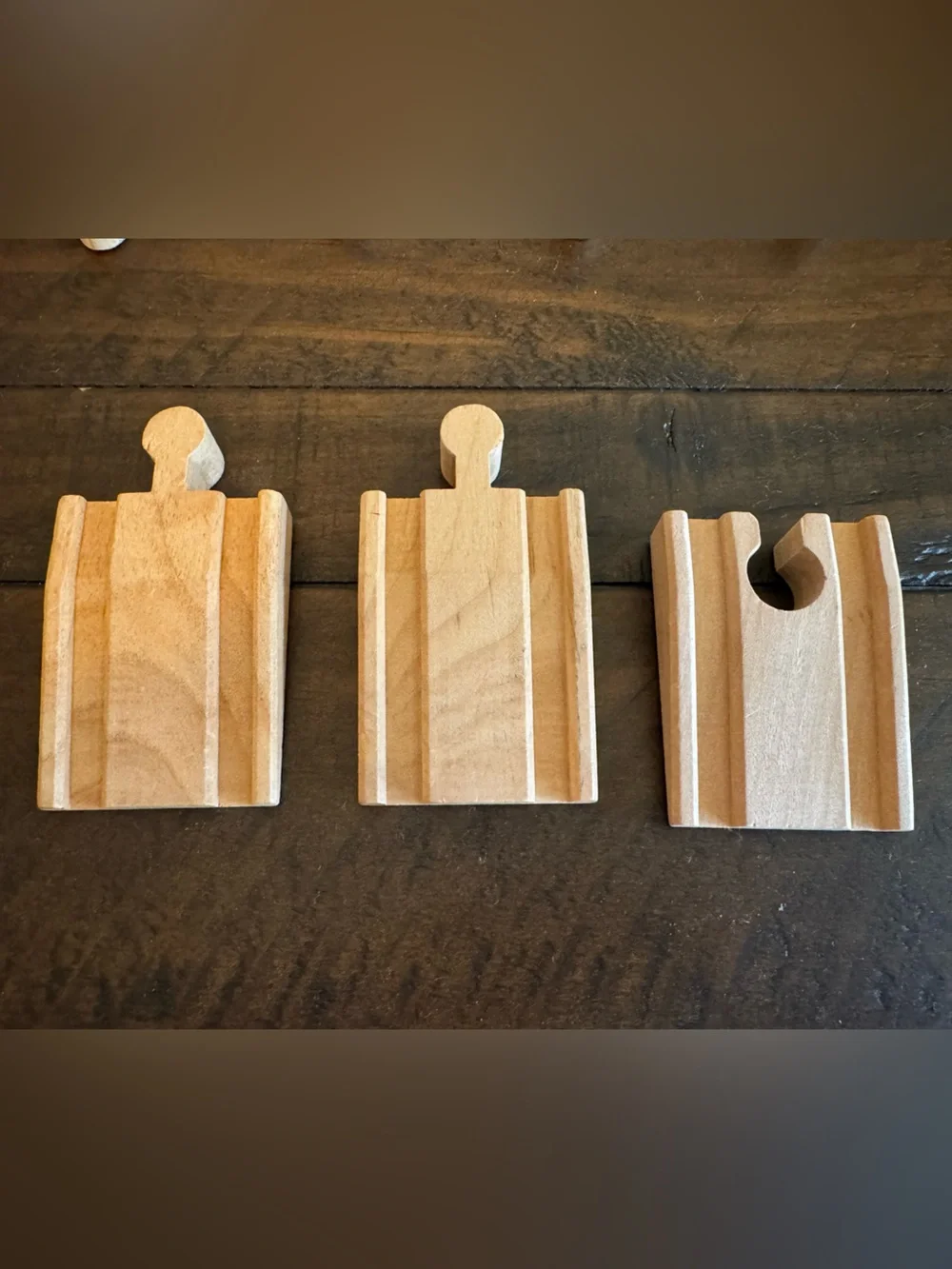 Stops, ramps & straights wooden rail /train track compatible w/ Brio and Thomas